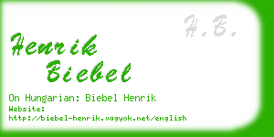 henrik biebel business card